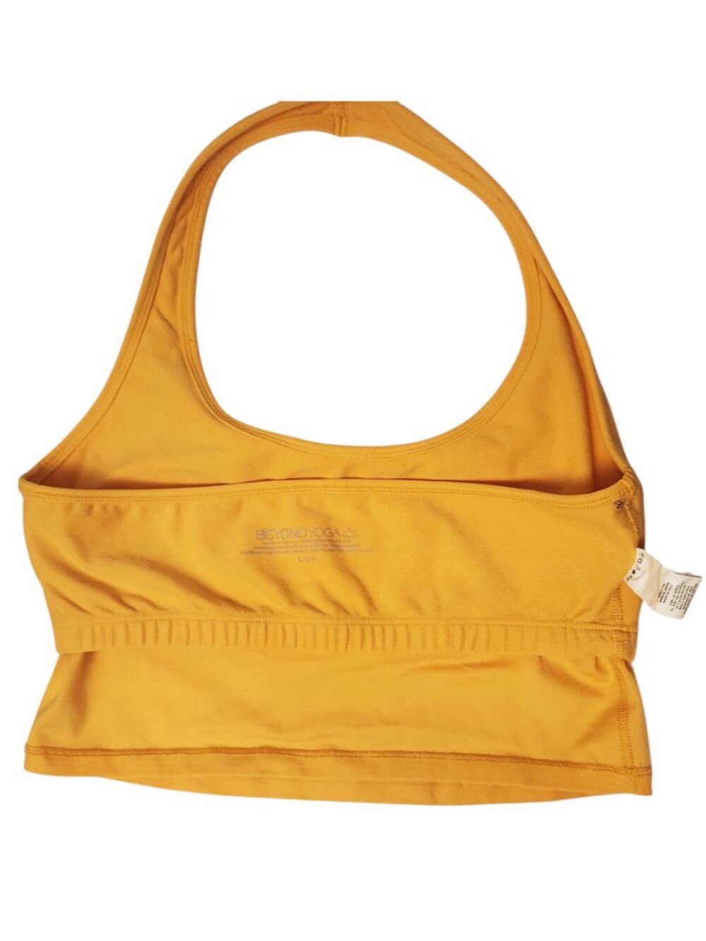 Beyond Yoga Yellow Well Rounded Cropped Halter Tank Top Size Large - Picture 4 of 11